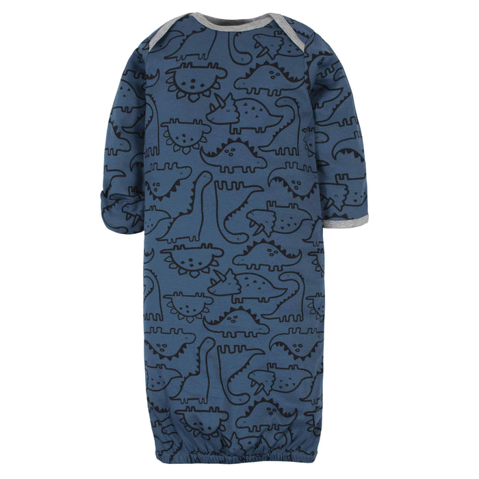Gerber® 4-Pack Baby Boys Dinosaur Gowns-Gerber Childrenswear