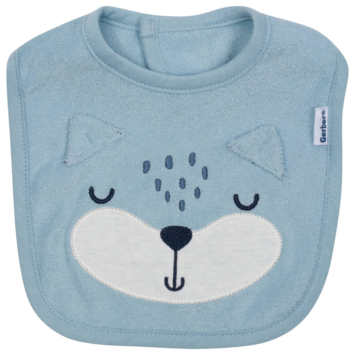 4-Pack Baby Boys Fox Dribbler Bibs