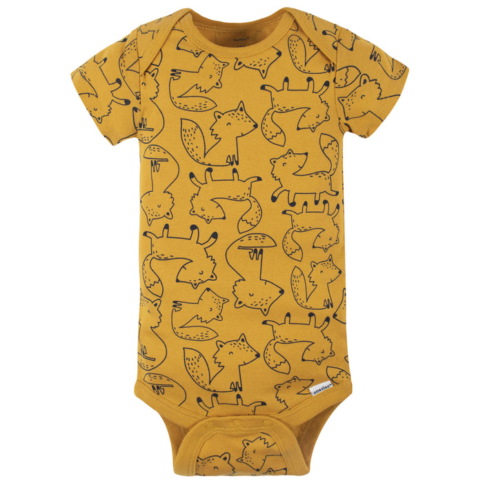 4-Pack Baby Boys Fox Short Sleeve Onesies® Bodysuits-Gerber Childrenswear
