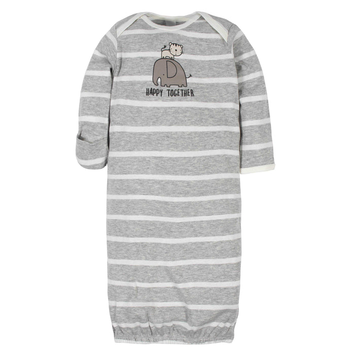 Gerber® 4-Pack Baby Boys Jungle Gowns-Gerber Childrenswear