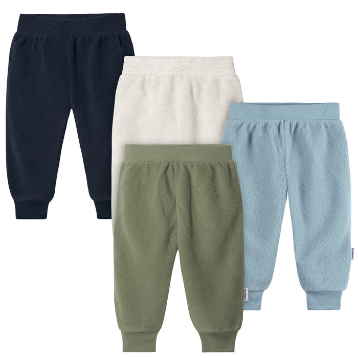 4-Pack Baby Boys Lt Oatmeal Heather Fleece Pants