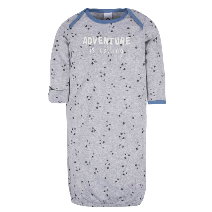 4-Pack Baby Boys Space Gowns