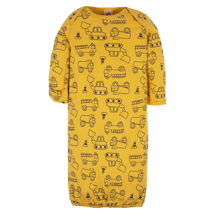 4-Pack Baby Boys Transportation Zone Gowns