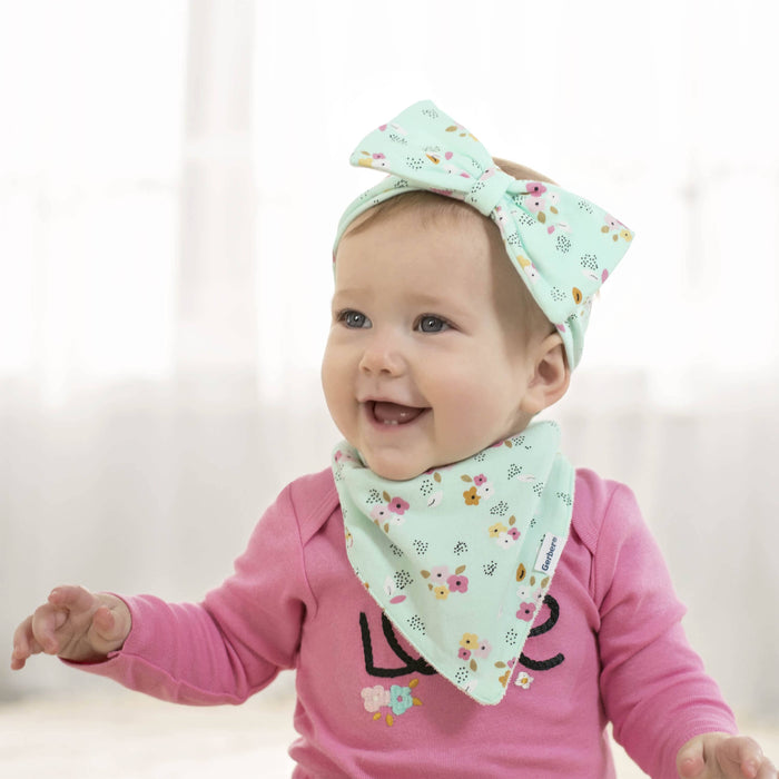 4-Pack Baby Girls Fox Bandana Bibs-Gerber Childrenswear