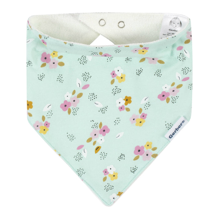 4-Pack Baby Girls Fox Bandana Bibs-Gerber Childrenswear