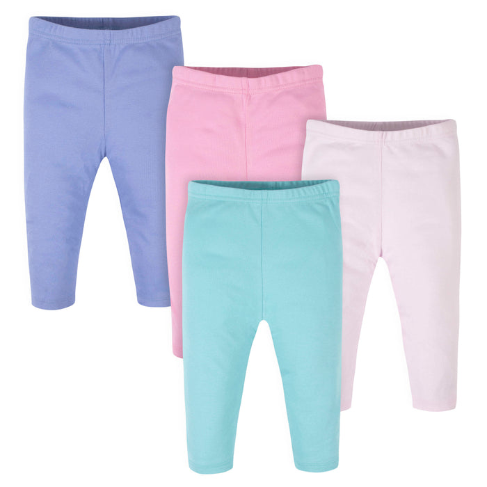 4-Pack Baby Girls Pastel Pants-Gerber Childrenswear