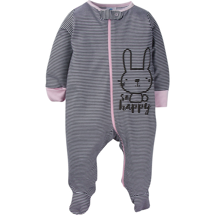 4-Pack Baby Girls Pink Bunny Sleep N' Play