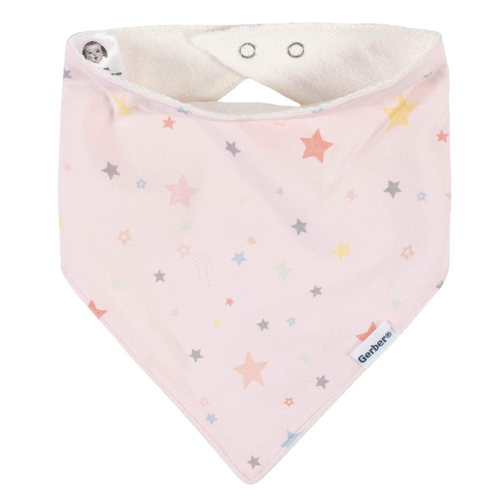 4-Pack Baby Girls Rainbow Bandana Bibs-Gerber Childrenswear