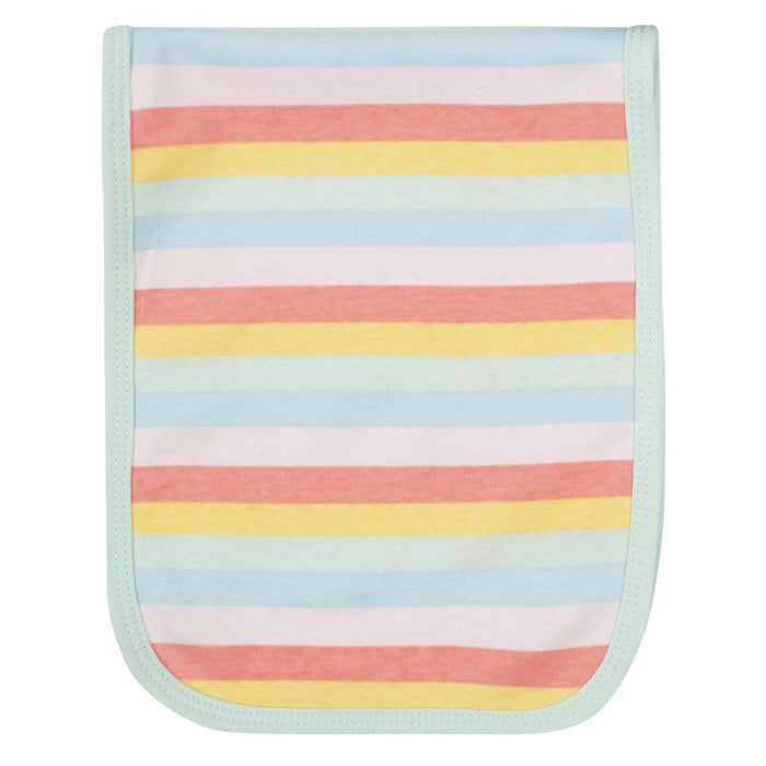 4-Pack Baby Girls Rainbow Terry Burp Cloths-Gerber Childrenswear