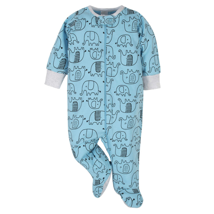 4-Pack Baby Neutral Elephant Sleep N' Plays-Gerber Childrenswear