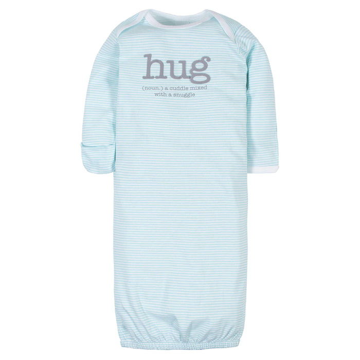 Gerber® 4-Pack Baby Neutral Hugs Gowns-Gerber Childrenswear