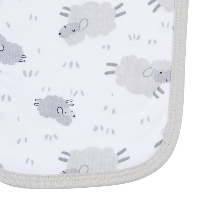 4-Pack Baby Neutral Lamb Terry Burpcloths