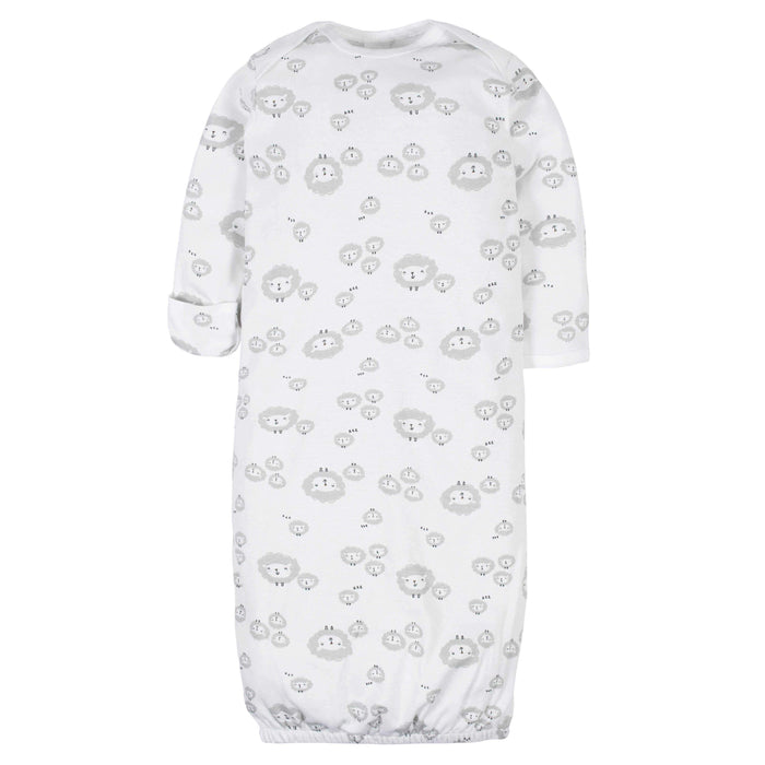 Gerber® 4-Pack Baby Neutral Sheep Gowns-Gerber Childrenswear
