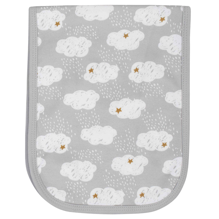 4-Pack Baby Neutral Sheep Interlock/Terry Burp Cloths-Gerber Childrenswear