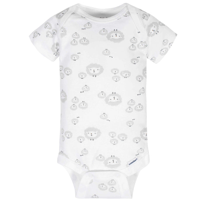 4-Pack Baby Neutral Sheep Short Sleeve Onesies® Bodysuits-Gerber Childrenswear