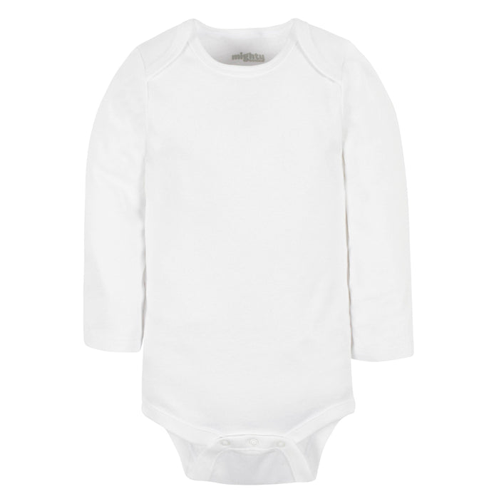 4-Pack Baby Neutral White Long Sleeve Bodysuits