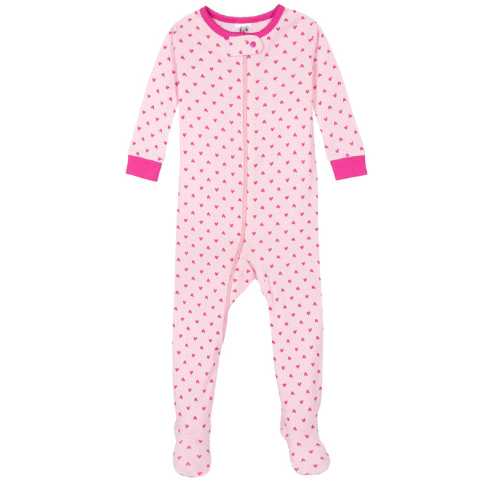 4-Pack Baby & Toddler Girls Dreams & Rainbows Snug Fit Footed Cotton Pajamas-Gerber Childrenswear