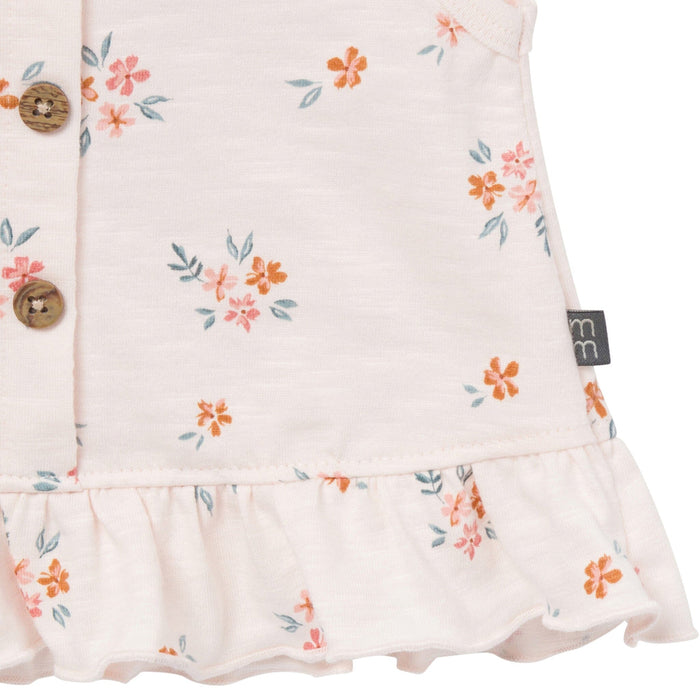 4-Piece Baby Girls Light Rose Flower Bunches/Rose Sleeveless Peplum Tops and Shorts Set outfits Modern Moments™ by Gerber®