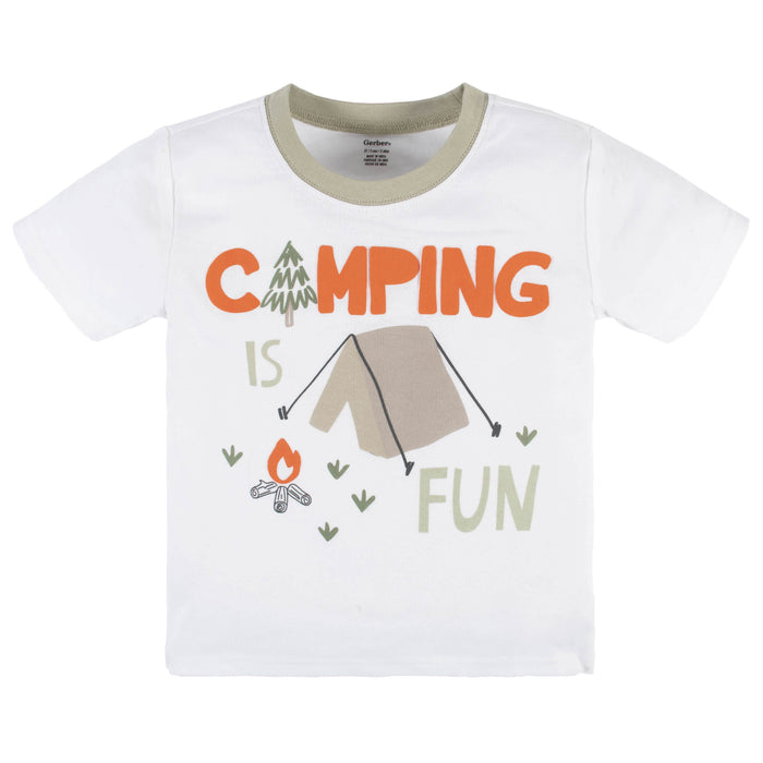 4-Piece Infant Boys Camping Fun Tees, Shorts & Pants Set-Gerber Childrenswear