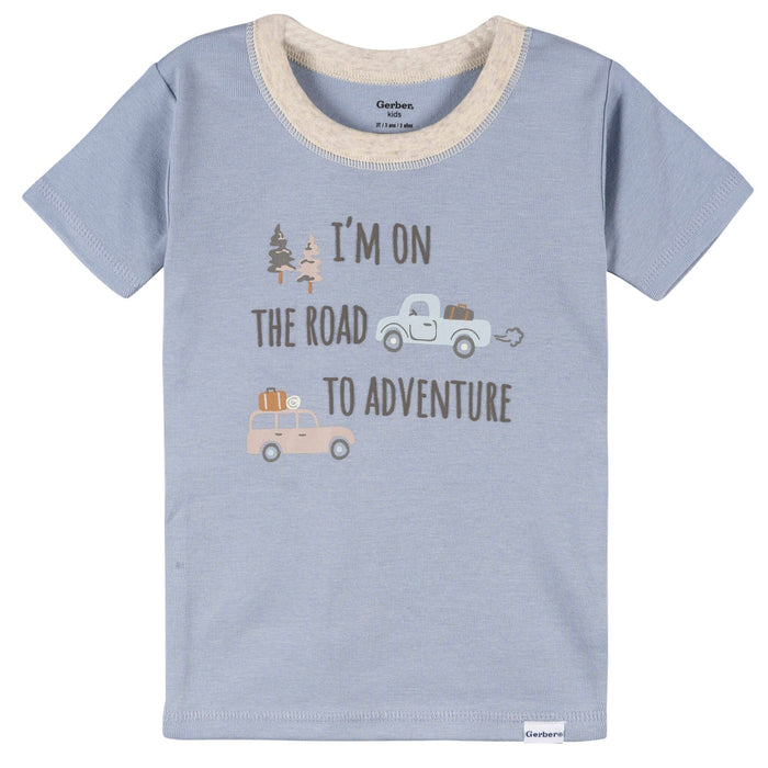 4-Piece Baby & Toddler Boys Cars Top and Shorts Sets