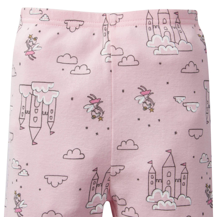 4-Piece Infant & Toddler Girls Castle Snug Fit Cotton Pajamas-Gerber Childrenswear