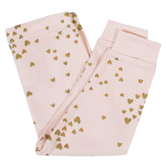 4-Piece Baby & Toddler Girls Love Snug Fit Cotton Pajamas-Gerber Childrenswear