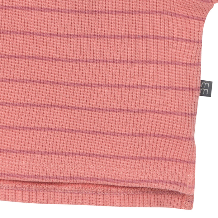 4-Piece Infant & Toddler Girls Medium Rose Stripe Drop Shoulder Top and Shorts Set outfits Modern Moments™ by Gerber®