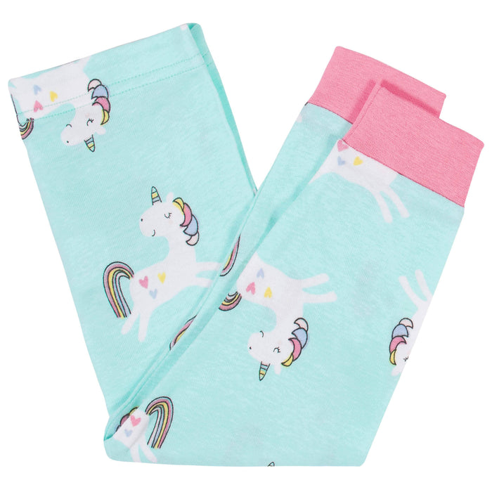 4-Piece Baby & Toddler Girls Unicorn Snug Fit Cotton Pajamas-Gerber Childrenswear