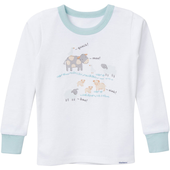 4-Piece Baby & Toddler Neutral Farm Tops and Pants Sets