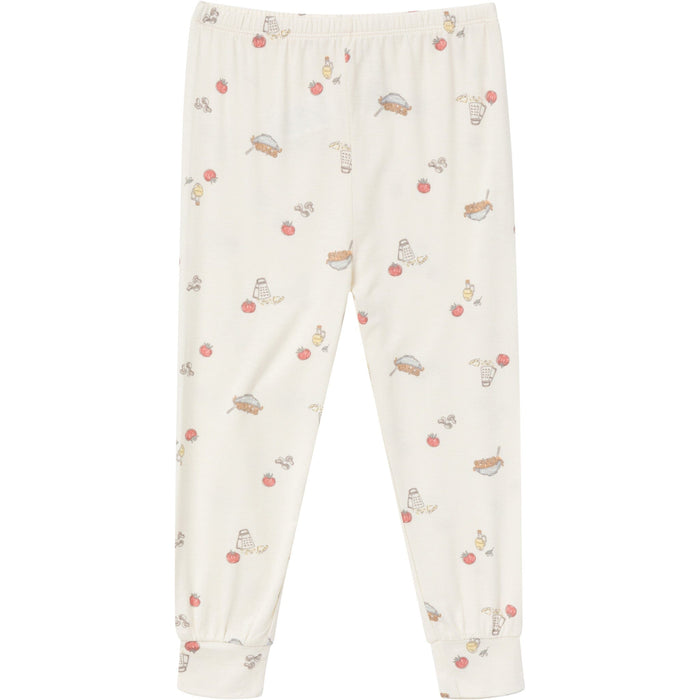 4-Piece Infant & Toddler Neutral Ivory Pasta Dinner Tight Fitting Pajamas Set sleepwear Modern Moments™ by Gerber®