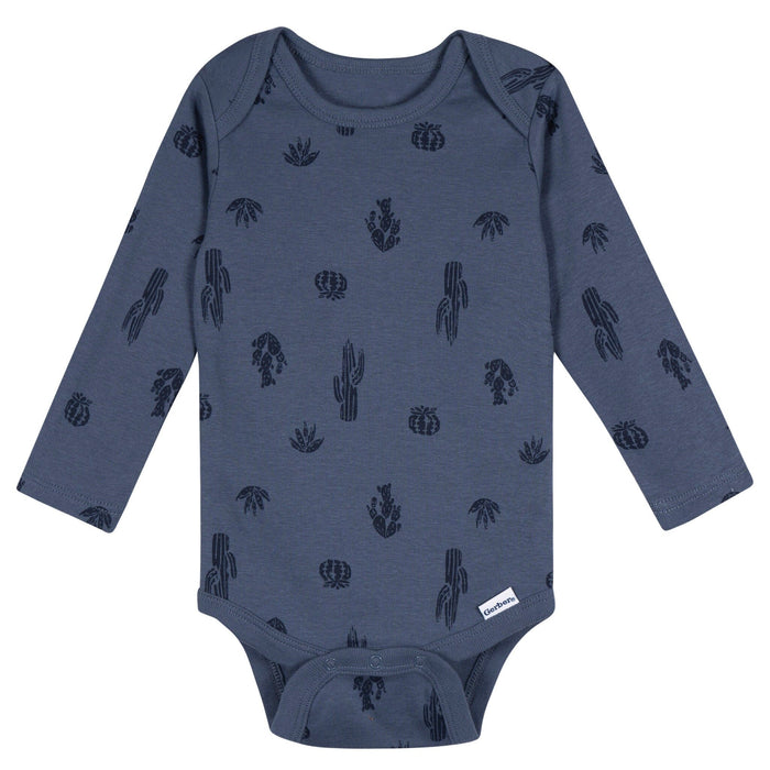 5-Pack Baby Boys Black Iris Long Sleeve Bodysuits Onesies Bodysuits Gerber®