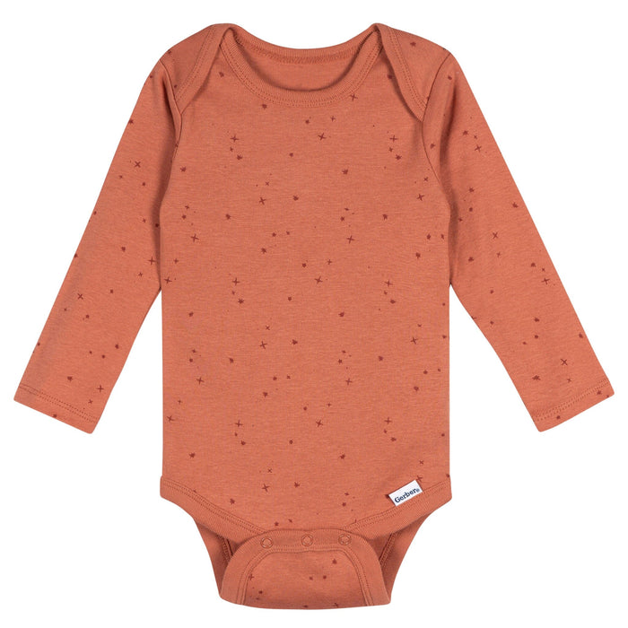 5-Pack Baby Boys Grey Heather Long Sleeve Bodysuits Onesies Bodysuits Gerber®