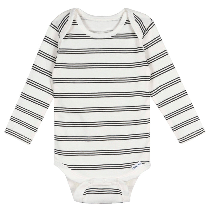 5-Pack Baby Boys Grey Heather Long Sleeve Bodysuits Onesies Bodysuits Gerber®