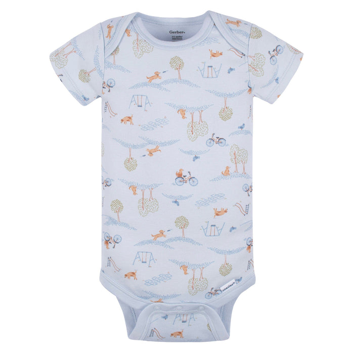 5-Pack Baby Boys Puppy Playground Short Sleeve Onesies® Bodysuits and Pants