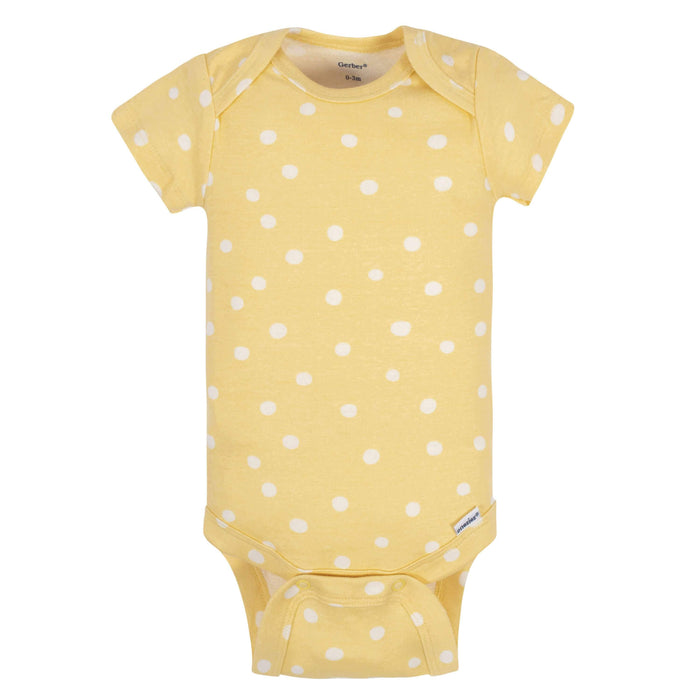 5-Pack Baby Girls Comfy Stretch Flower Pot Short Sleeve Onesies® Bodysuits-Gerber Childrenswear