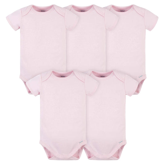 5-Pack Baby Light Pink Premium Onesies® Bodysuits-Gerber Childrenswear