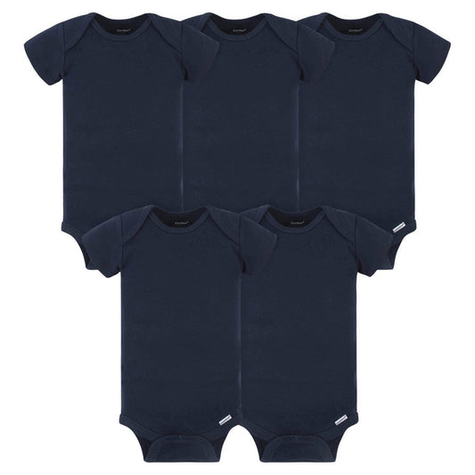 5-Pack Baby Navy Onesies® Bodysuits-Gerber Childrenswear