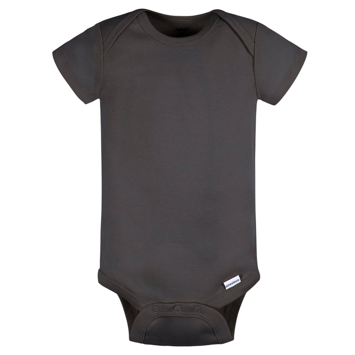 5-Pack Baby Neutral Grey/ Lt Grey Heather Short Sleeve Onesies® Bodysuits