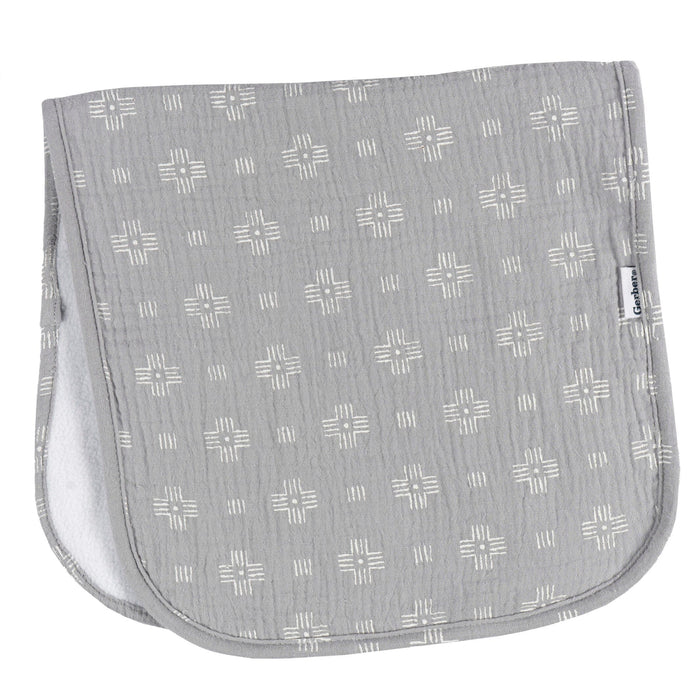 5-Pack Baby Neutral Multi Teal Dots Muslin Burpcloth