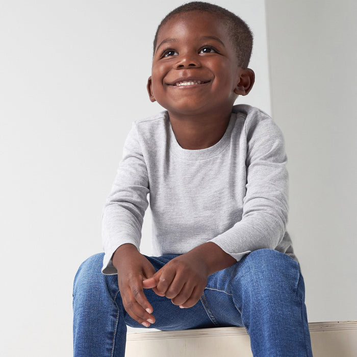 5-Pack Baby & Toddler Heather Gray Premium Long Sleeve Tees