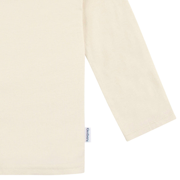 5-Pack Baby & Toddler Natural Premium Long Sleeve T-Shirts
