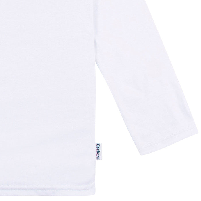 5-Pack Baby & Toddler White Premium Long Sleeve T-Shirts