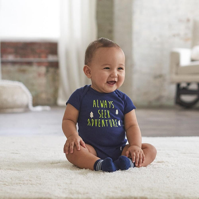 5-Pack Boys Hedgehog Short Sleeve Onesies® Bodysuits-Gerber Childrenswear