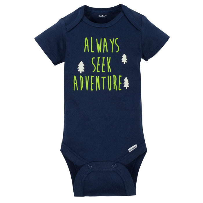 5-Pack Boys Hedgehog Short Sleeve Onesies® Bodysuits-Gerber Childrenswear