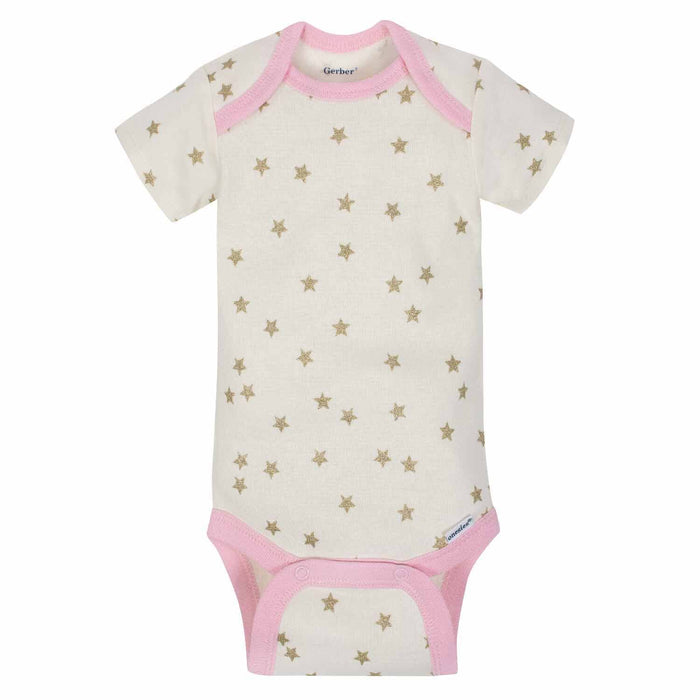 5-Pack Girls Princess Short Sleeve Onesies® Bodysuits-Gerber Childrenswear