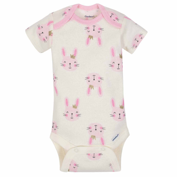 5-Pack Girls Princess Short Sleeve Onesies® Bodysuits-Gerber Childrenswear