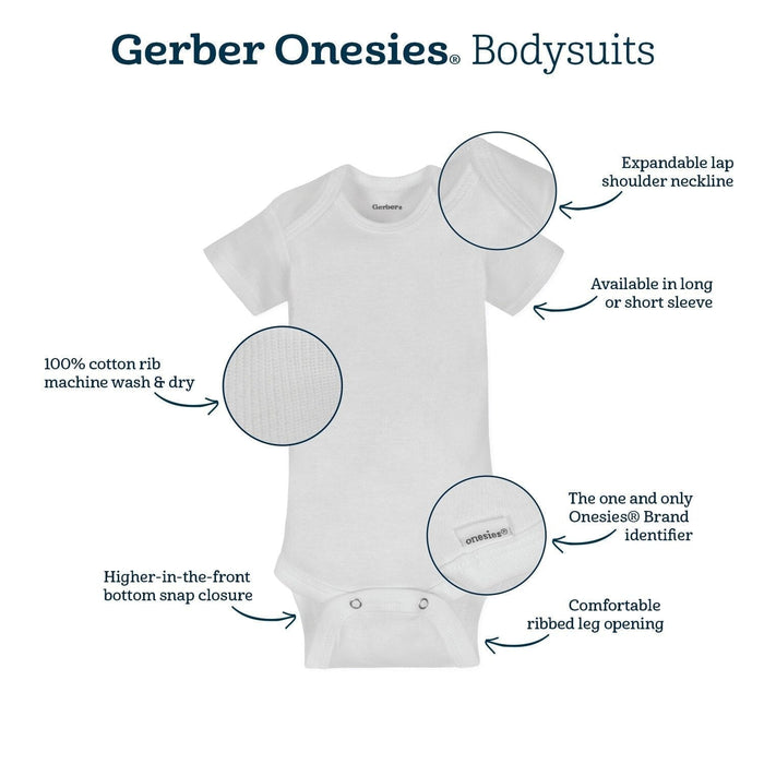 5-Pack Grey Onesies® Bodysuits