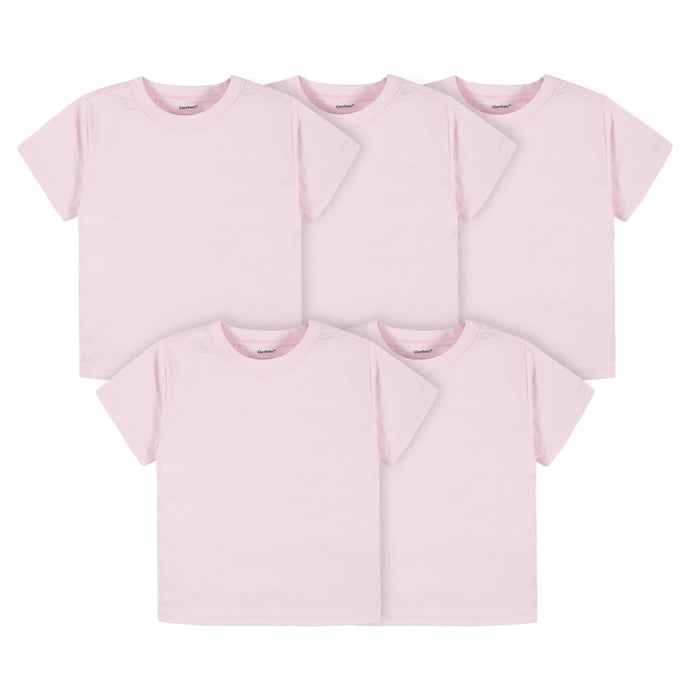 5-Pack Baby & Toddler Light Pink Premium Short Sleeve Tees-Gerber Childrenswear