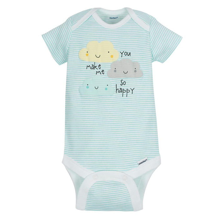 5-Pack Short Sleeve Clouds Onesies® Bodysuits