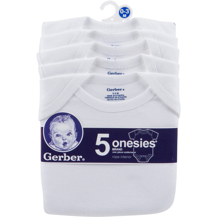 5-Pack Short Sleeve Onesies® Bodysuits-Gerber Childrenswear